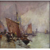 <p>Dario Mecatti óleo sobre madeira 22 x 28cm “Barcos” ass. CIE</p>