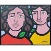 <p>Sebastião Januário óleo sobre tela 33 x 41cm Jovens ass. CID datada 1979</p>