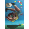 <p>Inos Corradin óleo sobre tela 100 x 50cm intituladaDe Bicicleta - Brasil Penta 2002 ass. CID e verso, com certificado do artista.</p>