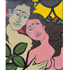 <p>Sebastião Januário óleo sobre tela 46 x 38cm intitulada Amor Cigano ass. CIE e verso datada 1997</p>