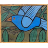 <p>Sebastião Januário óleo sobre tela 60 x 45cm Pássaro ass. CIE e verso datada 1993</p>