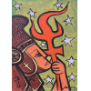 <p>Sebastião Januário óleo sobre eucatex 22 x 16cm Guardião do Sertão ass. CID datada 1971</p>