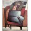 <p>Lucia Marques acrílica sobre tecido sobre eucatex 100 x 69,5cm Menino ass. CID e verso BH 84</p>