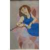 <p>Laura Beatriz tecnica mista sobre cartão 35x50 cm Figura Feminina no telefone ass. CIE datada1982.</p>