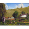 <p>José Benigno Ribeiro óleo sobre tela 20 x 40cm intituladaFazendo São Pedro - Pedra MG ass. CIE e verso datada 2002</p>