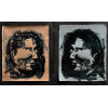 <p>Luise Weiss Diptico monotipia e seu original em metal 40x35cm Serie pequenos objetos ass. CID datada 1996</p>