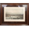 <p>DOUGLAS ADAMS, Trout Fishing gravura antiga aquarelada, 75 x 94cm. (total c/ moldura). Inglaterra, séc. XIX/XX (com fungos)</p>