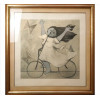 <p>MILTON DACOSTA, Menina e Bicicleta, Serigrafia, Tiragem 109/150, ACID, 53 x 53cm (m.i) (com timbre do MAM na parte inferior direita)</p>