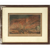 <p>Gravura antiga intitulada O Incêndio da Igreja de São Nicolau em 1842, 27 x 40cm (m.i) Alemanha, séc. XIX/XX</p>