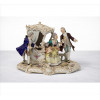 <p>UNTERWEISSBACH, Grupo escultórico de porcelana representando figuras em cena nobre, marca da manufatura sob a base.Alt. 24 x 30 x 20cm. Alemanha séc. XIX/XX (com pequenos bicados)</p>