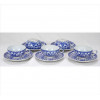 <p>Jogo de 05 xícaras de café com respectivos pires, fina porcelana dita casca de ovo, ornamentadas com figuras de fênix e motivos florais. Alt. 05 x 11cm. Japão, séc. XX</p>
