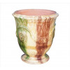 <p>LE CHENE VERTE ANDUZE Vaso de cerâmica esmaltada nas tonalidades verde, amarelo e marrom. Alt. 37 x 34cm. França, séc. XX</p>
