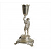 <p>BARÃO DE LESSA. Floreira/paliteiro de prata-de-lei, contraste cabeça de mercúrio, ornamentada com figura feminina segurando cesto, monograma do Barão na parte central inferior. Alt. 26 x 13cm. Manufatura francesa, séc. XIX</p>