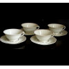 <p>LIMOGES, Jogo de 11 xícaras de chá de porcelana esmaltada, parte interna ornamentada com motivos florais na tonalidade rosa. Fran;ca, início séc. XX (com bicados)</p>