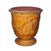 <p>LE CHENE VERTE ANDUZE Vaso de cerâmica esmaltada na tonalidade amarela. Alt. 32 x 29cm. França, séc. XX</p>