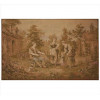<p>Tapeçaria à maneira Gobelin, ornamentada com cena campestre, emoldurada. 98 x 154cm (total)</p>