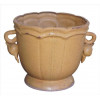 <p>Vaso de cerâmica patinado na tonalidade mostarda.Europa século XX.Alt. 18 x 27 x 19cm.</p>