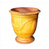 <p>LE CHENE VERTE ANDUZE Vaso de cerâmica esmaltada na tonalidade amarela. Alt. 32 x 29cm. França, séc. XX</p>