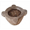 <p>Pilão antigo de pedra com alças externas ovais. Alt. 20 x 22cm(aproximadamente, medidas à confirmar). Séc. XIX</p>