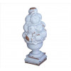 <p>Ornamento de cerâmica esmaltada representando cesto com frutos. Europa século XX. Alt. 42 x 16 x 16cm.</p>