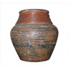 <p>Vaso de cerâmica patinada com entrellaçado de material sintético. Alt. 28 x 28cm. Brasil Início Séc. XX</p>