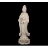 <p>Escultura de porcelana branca dita Blanc-de-Chine, representando figura de divindade Kuan-Yin. Alt. 25 x 07 x 08cm. China, séc. XX (com pequeno bicado)</p>