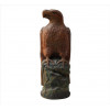 <p>Escultura de madeira entalhada e policromada, representando figura de ave, sob a base inscrição Índio RG. Alt. 39 x 13 x 13cm.Brasil, séc. XIX/XX.</p>