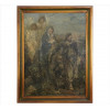 <p>Quadro com resqueício de assinatura de artista, A Fuga para o Egito, OST, ACID. Europa séc. XIX/XX. 82 x 61cm (m.i)</p>