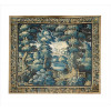 <p>Tapeçaria Aubusson, temática dita Verdure, ricamente ornamentada com paisagem natural, tear manual. 240 x 250cm. França, séc. XVIII</p>