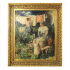 <p>Quadro com assinatura do artista não-identificada, Cena de Fundo de Quintal, OST, ACIE, 80 x 68cm. Europa Séc. XIX/XX</p>