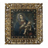 <p>Quadro Hispano-Americano, Nossa Senhora do Leite e Menino Jesus, OST, 113 x 100cm. Séc. XVIII. (com restauro na tela / precisa pequeno restauro na moldura)</p>