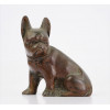 <p>TRUCI, Bulldog francês, escultura de bronze patinado, assinada. Alt. 08 x 07 x 04cm. Europa, início séc. XX</p>