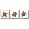 <p>Conjunto de três quadros feitos a partir de fragmentos de tapeçaria chinesa, fina manufatura manual, repersentando sábios orientais sobre animais. 50 x 50cm cada. (total c/ moldura). China, séc. XIX</p> <p>Conjunto de três quadros feitos a partir de fragmentos de tapeçaria chinesa, fina manufatura manual, repersentando sábios orientais sobre animais. 50 x 50cm cada. (total c/ moldura). China, séc. XIX</p>