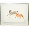 <p>YOSHITA TAKOKA, Cavalos, Aquarela sobre Papel, ACID, 26 x 34cm. (m.i). Datado 1974</p>