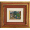 <p>MANOEL SANTIAGO, Casario, OSM, ACIE, 13 x 17cm (m.i). (pintado sobre caixa de charutos)</p>