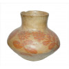 <p>Pote rústico de barro patinado, ornamentado com motivos florais. Brasil, início séc. XX (bicado no bocal)</p>