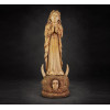 <p>NOSSA SENHORA DA CONCEICÃO, Imagem de goa finamente esculpida à mão, base de madeira entalhada, policromada e dourada. Alt. 32 x 11 x 10cm. Goa, séc. XVII</p>