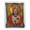 <p>PEDRO OLIVEIRA RIBEIRO, Sagrado Coração de Jesus, Placa de cerâmica policromada, estilo Arte Popular, assinada no verso. 36 x 24 x 02cm. Datada 1960</p>