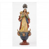 <p>NOSSA SENHORA DA CONCEIÇÃO, Imagem de madeira entalhada, policromada e dourada, olhos de vidro, resplendor de metal. Alt. 38 x 15 x 11cm. Brasil, séc. XIX</p>