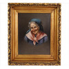 <p>Quadro sem assinatura do artista, Figura de Senhora, Europa início século XX. OST, 25 x 20cm (m.i)</p>