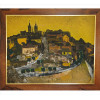 <p>YUJI TAMAKI, Ouro Preto, OST, ACIE, 70 x 90cm (m.i) (com moldura folheada à jacarandá)</p>