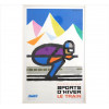 <p>GUY GEORGET, Pôster/Litografia da SNCF, intitulado Pour Aller Aux Sports D'Hiver Le Train, ACSD, 100 x 61cm(m.i). França, séc. XX</p>