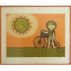<p>DARCY PENTEADO, Criança e Bicicleta, Litografia, Tiragem 23/100, ACSD, 45 x 63cm (m.i) Datado 1973</p>