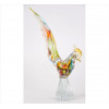 <p>Escultura de vidro artístico de murano representando figura de galo. Alt. 33 x 25 x 05cm. Itália, séc. XX</p>