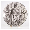 <p>SERGEY SOKOLOV, Prato decorativo intitulado Neva. Diam. 20cm. Rússia, datado 2001</p>