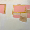 SILVIO OPPENHEIM - Rosa e branco - acrílica sobre tela - 100 x 100 - a.c.s.d.<br />