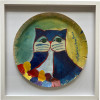 <p>ALDEMIR MARTINS - Gato - acr&iacute;lica sobre caixa de pizza - 37 cm de di&acirc;metro - a.c.c.d.</p>