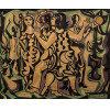 DI CAVALCANTI, Emiliano - Sem titulo - tapeçaria - 125 x 154 cm - a.c.i.d. 1968. No verso etiqueta da Adriática Têxtil, empresa detentora dos direitos de reprodução da obra do artista.