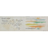 JOÃO JOSÉ, da Silva Costa - Cartão de agradecimento - aquarela sobre cartão - 10 x 31 cm - assinada 1994/95. Cartão de agradecimento ao artista e amigo Rubem Ludolf.