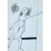 ALDEMIR MARTINS - Nu feminino - nanquim sobre papel - 24 x 16 cm - a.c.i.d.